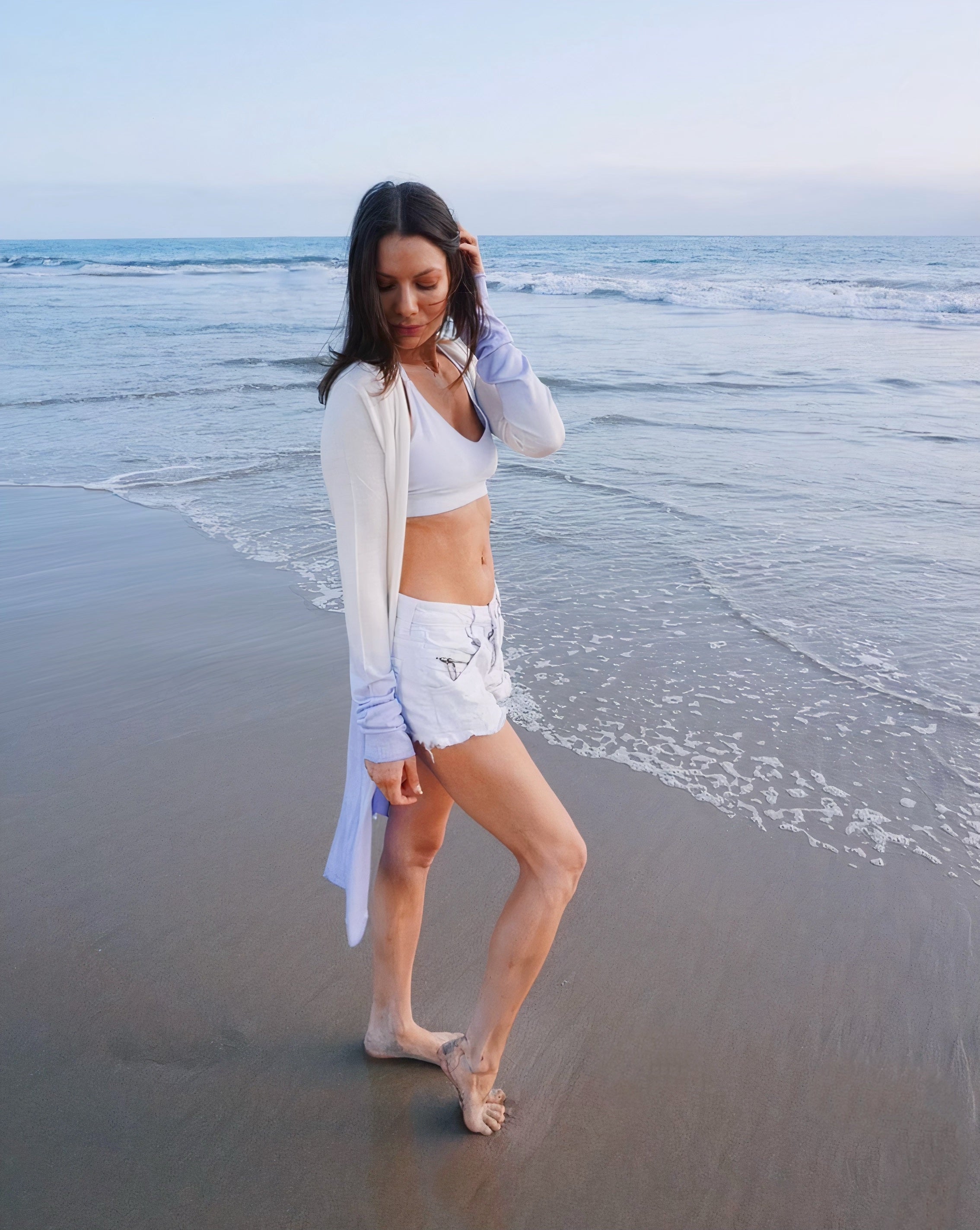 Yadavi Long Open Cardigan - Ombre Dye