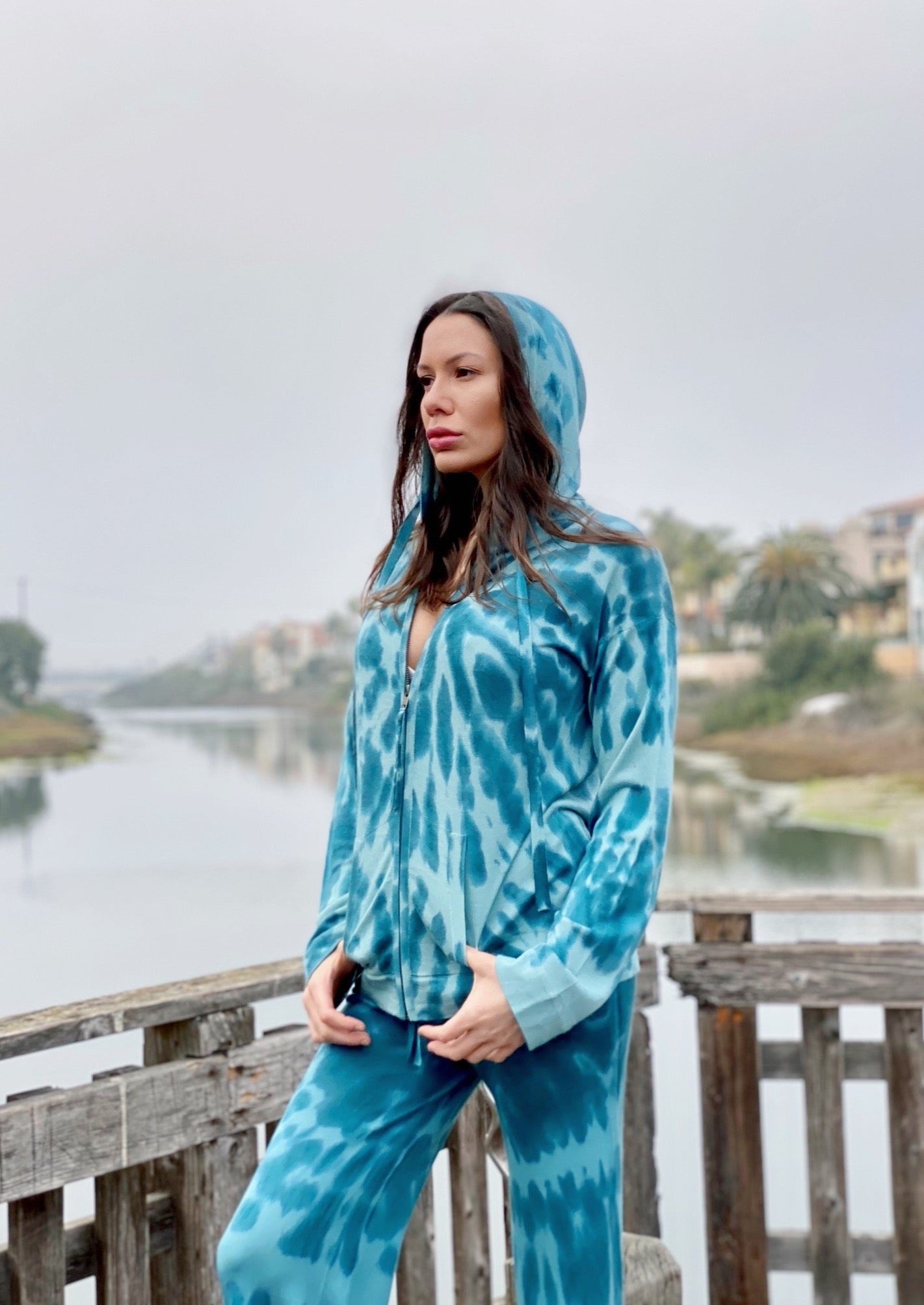 Durga Zip Hoodie - Delta Dye
