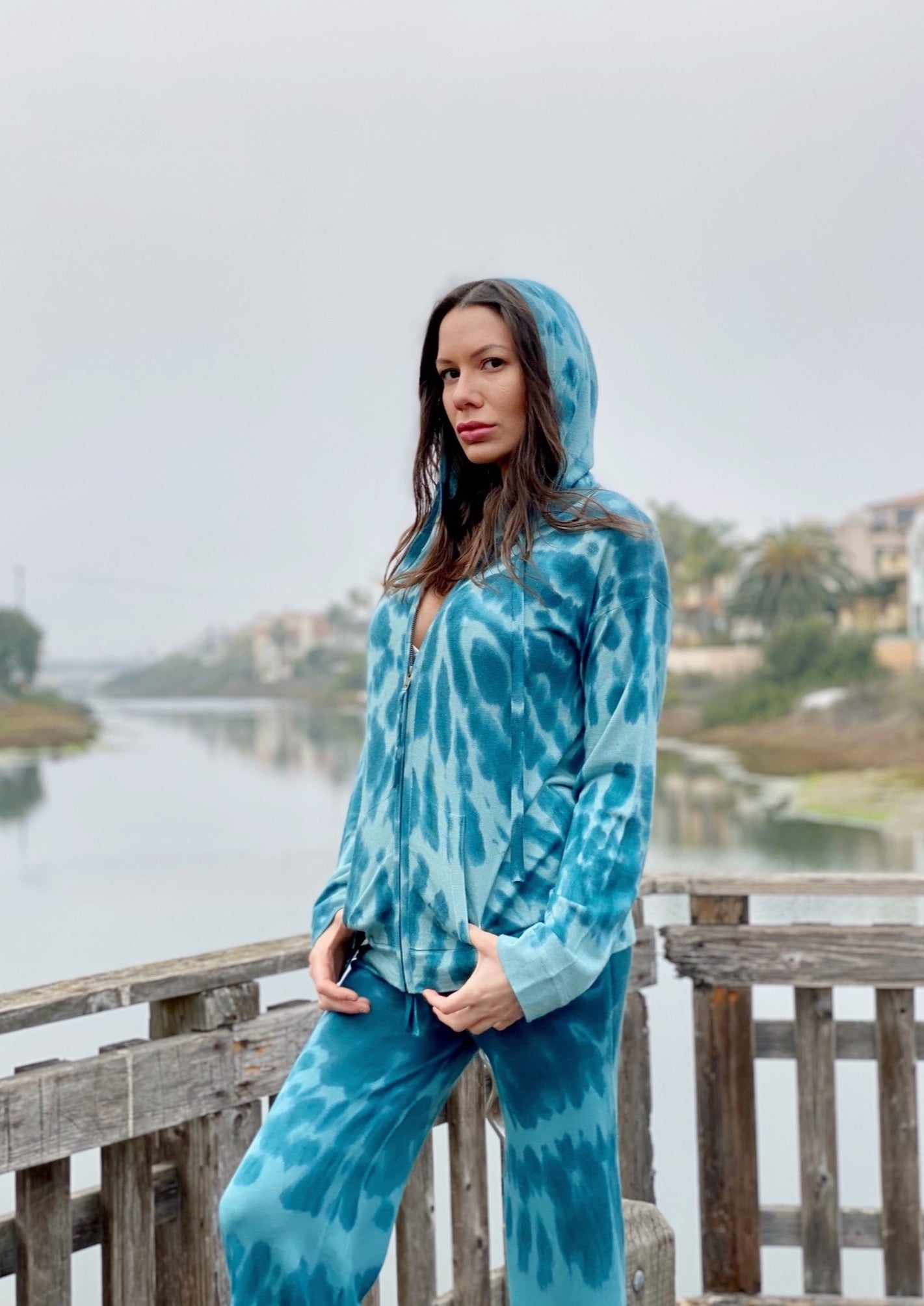 Durga Zip Hoodie - Delta Dye