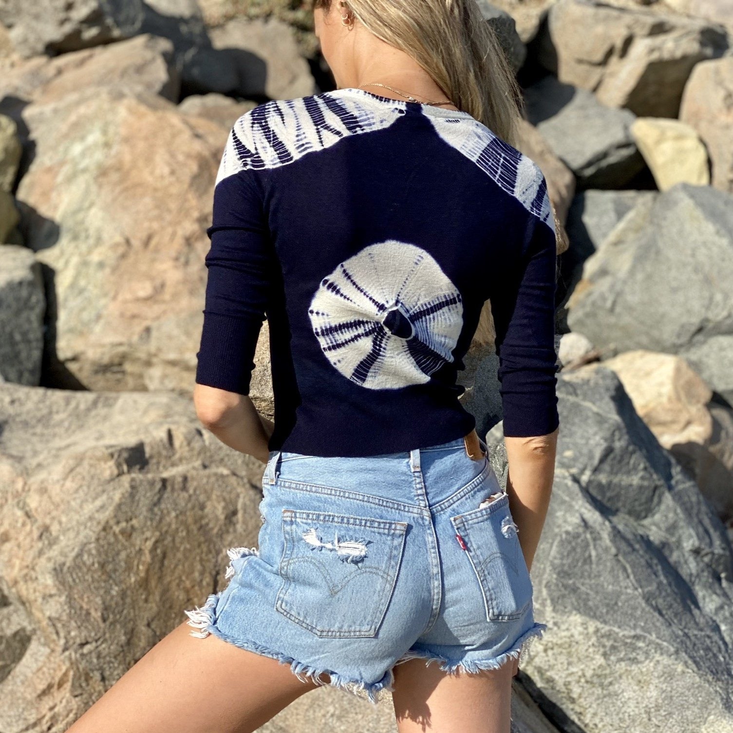 Lolita Cardigan - Shibori Sun Dye