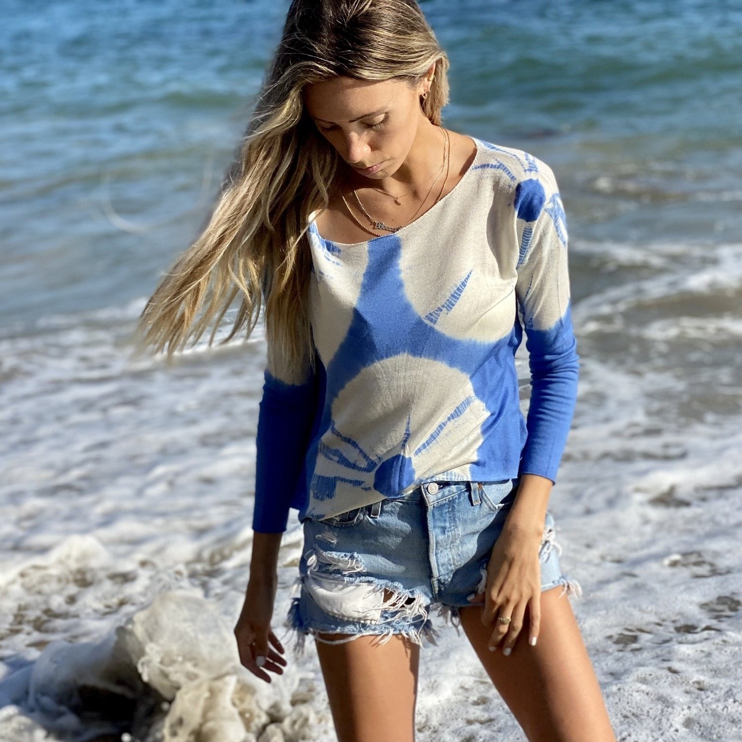 Kuja Pullover - Shibori Sun Dye