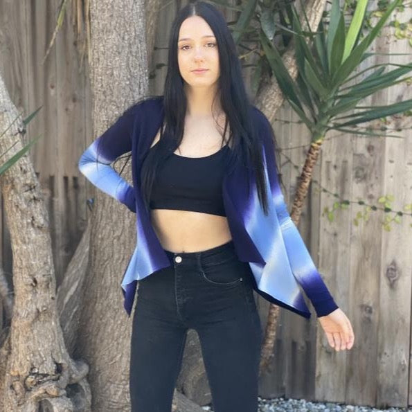 Sarvani Open Cardigan - Uranus Dye