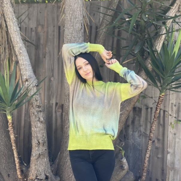 Anala Thin Stitch Pullover - Paint Dye