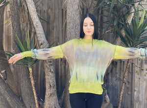 Anala Thin Stitch Pullover - Paint Dye
