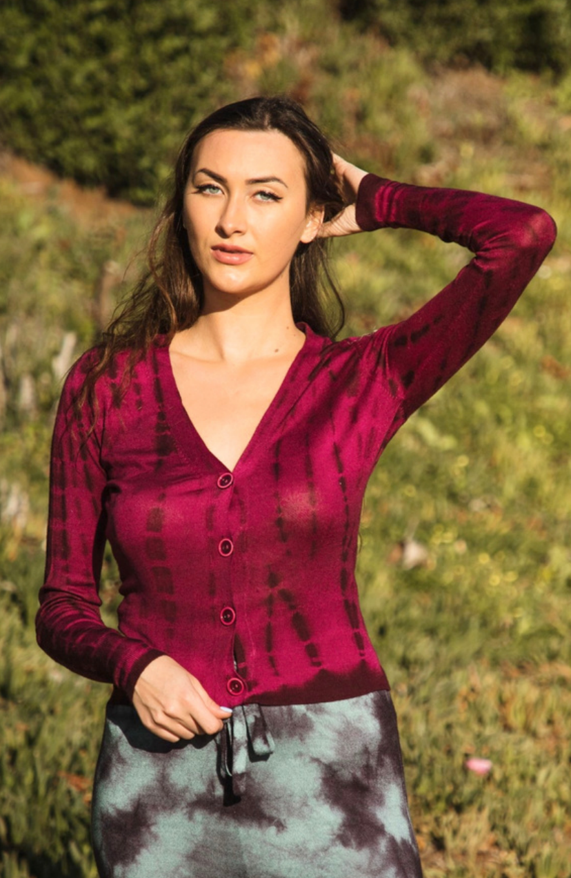 Fitted V-Neck Cardigan Lolita